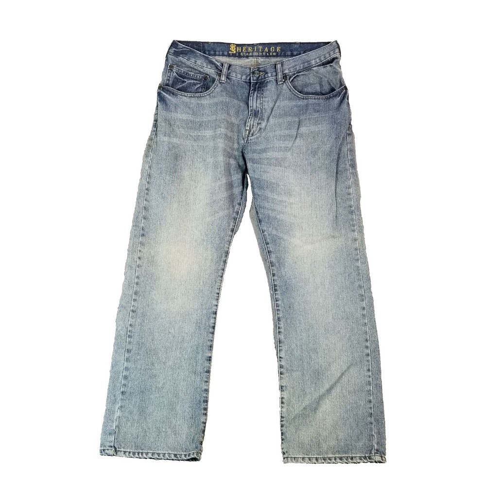 Lee jeans men's 34x30 Heritage relaxed straight blue denim pants